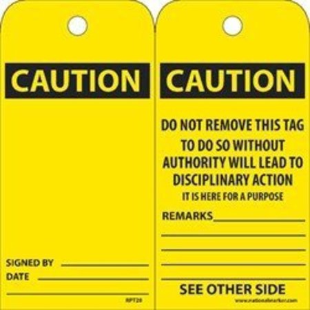 NMC TAGS, CAUTION, DO NOT REMOVE,  RPT28AG